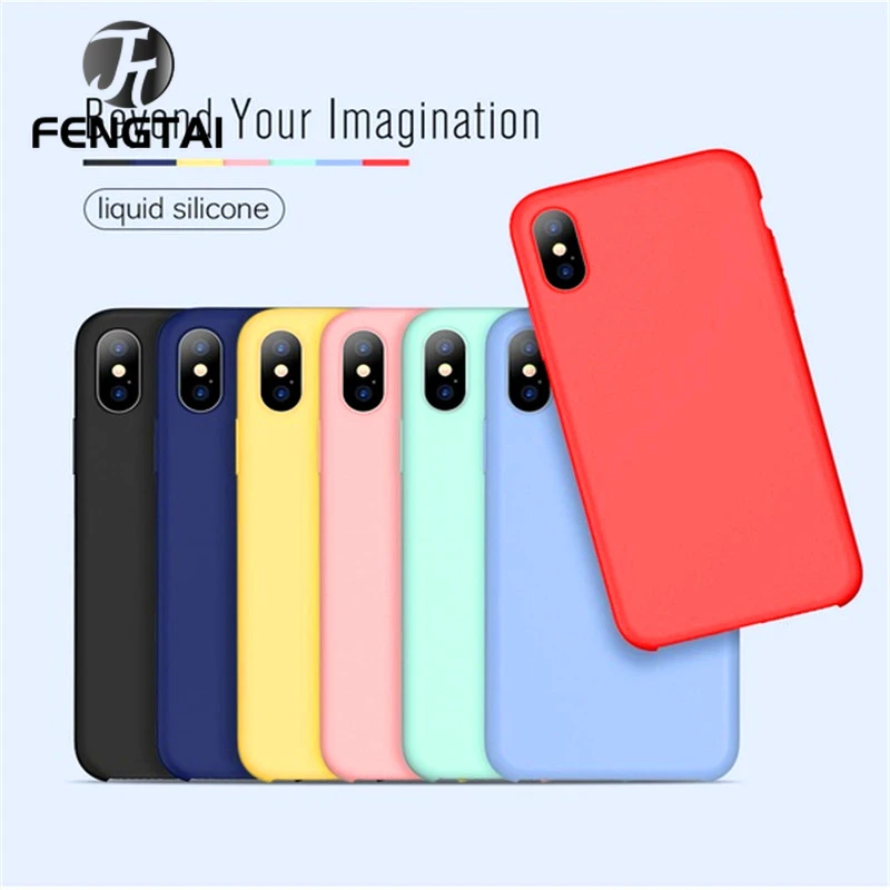 

Luxury Color Silicone Case For iPhone xr/7/8/XS/X/6/6S case For Apple For iPhone xr xs max 7plus Screen Protector Silicone Case
