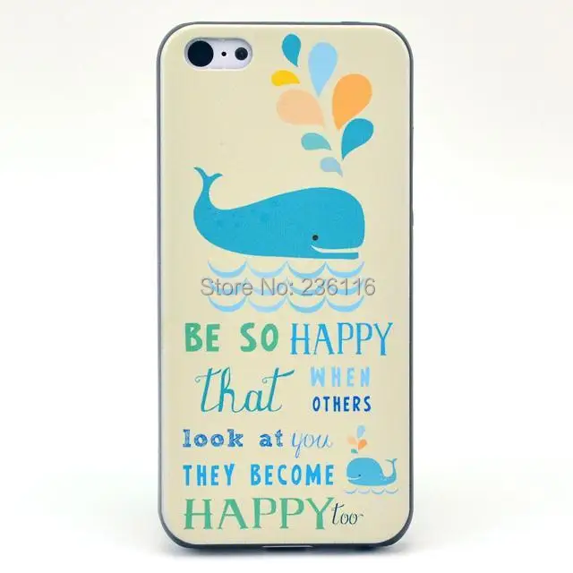 Dolphin and Letter Pettem Hard Phone Case Cover for Apple iPhone 5C Shell |