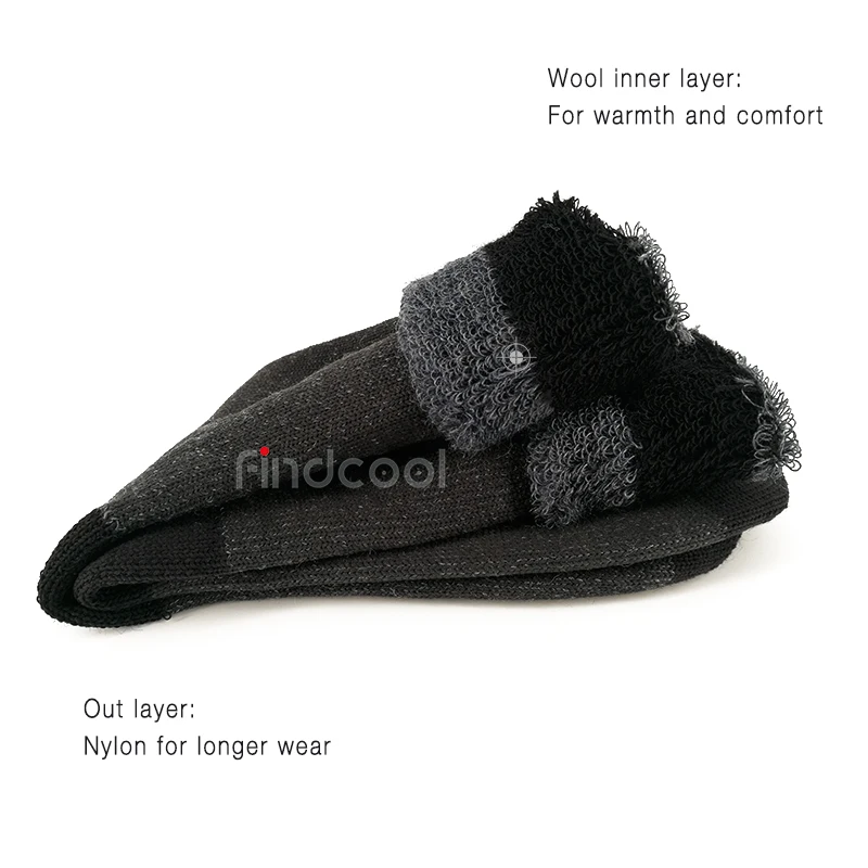 FINDCOOL носки из мериносовой шерсти толстые теплые для езды на велосипеде мужчин и