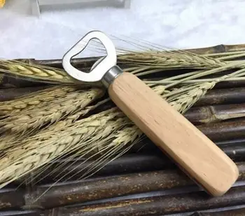 

300 pcs/lot Personalized Wood Beer Bottle Opener Wooden bottle openers For Wedding Party Gift