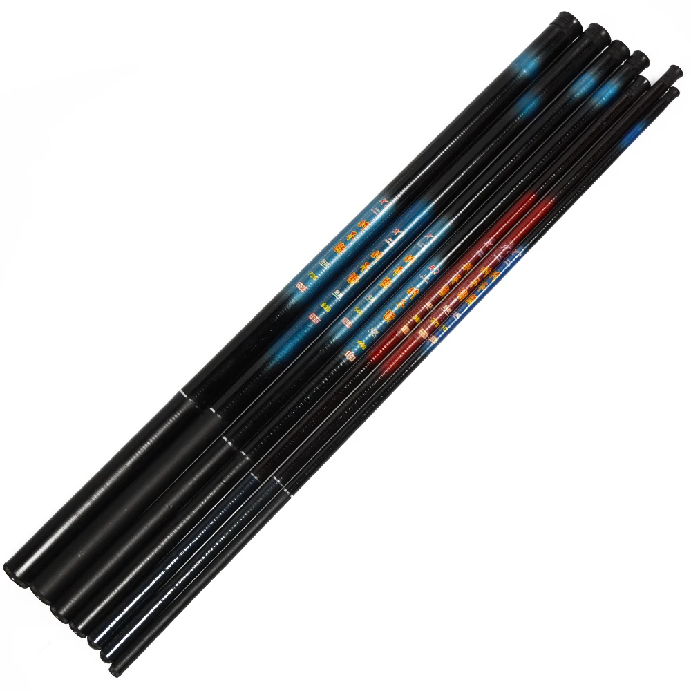 

2.1M-7.2M Printed High Strength Fiberglass Hand Fishing Rod Pole Telescopic Carp Fishing Rod for River Stream Fishing Tackle
