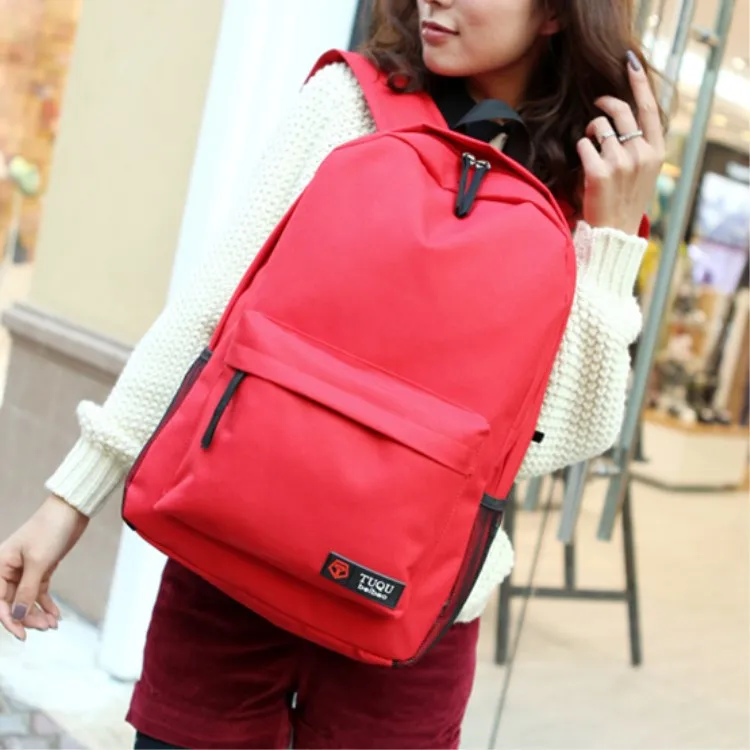 

Candy color Korean fashion 2018 new ladies school backpack large capacity backpack nylon couple backpack female black