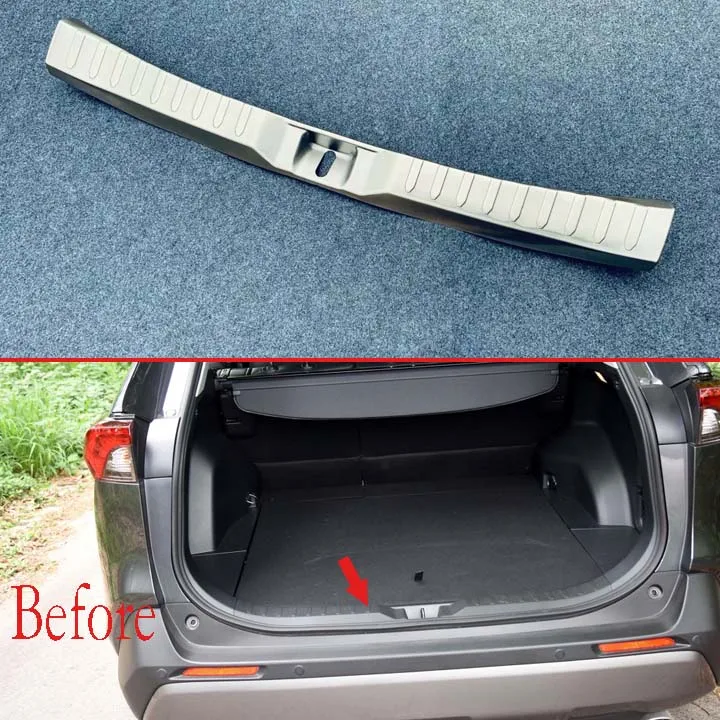 

For TOYOTA Rav4 (XA50) 2019 2020 Decorate Accessories Stainless Steel Rear Trunk Scuff Plate Door Sill Cover Molding Garnish