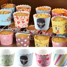 50 шт./лот выпечки чашки довольно бумаги кекс Маффин случаев Милая Белая свадьба кекс десертной выпечки чашки