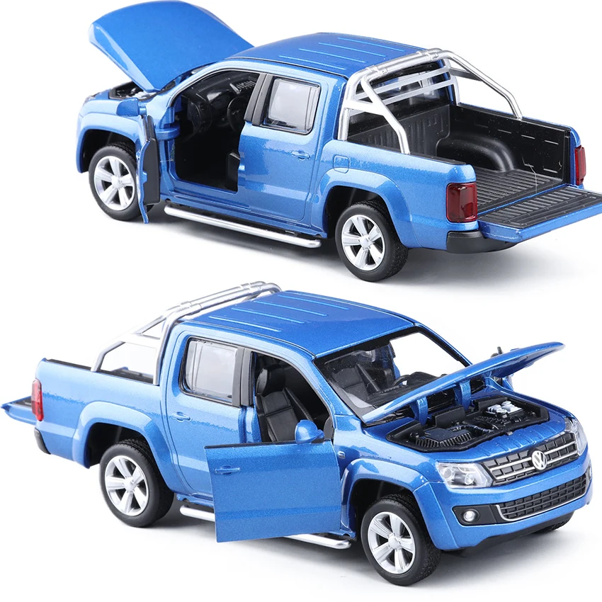 C 1:30 VW AMAROK игрушечный пикап модель автомобиля сплав оттягивание детские игрушки Подлинная коллекция лицензии подарок Акустооптическое мини