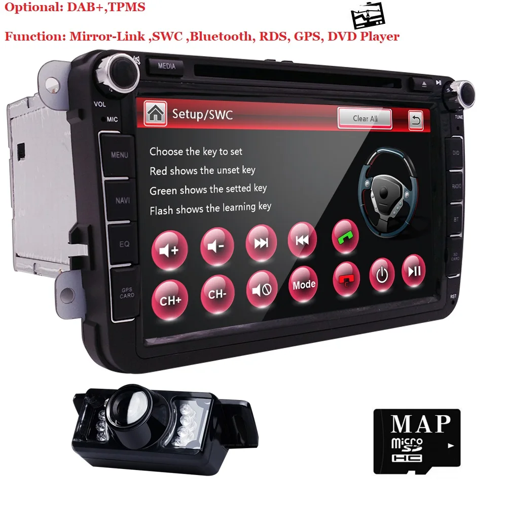 

Car DVD GPS Stereo For V W/Golf/Tiguan/Skoda/Fabia/Rapid/Seat/Leon/Altea/Skoda multimedia RDS DVR SWC RearCamera MirrorLink DAB+