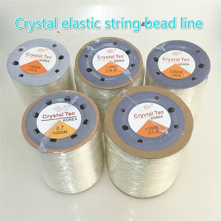 

Crystal elastic string bead line, circular transparent crystal line elastic cord, elastic line, beads line