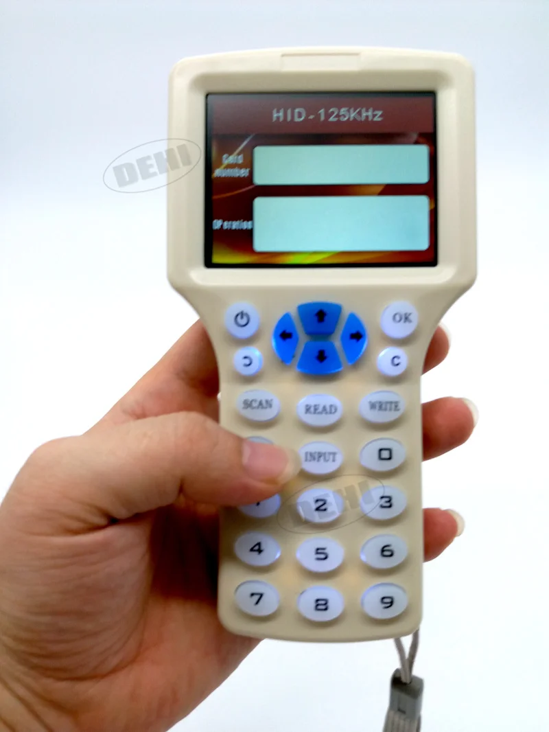 Английский 10 частоты RFID NFC Копир Writer чтения Cloner Копировать программист + 5 шт. 125 кГц EM4305 брелков 5 шт. 13,56 мГц UID ключ
