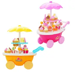 MINOCOOL детский игровой домик игрушки музыкальное освещение мини мороженое Конфета тележки мини-Mart тележка детский кухонный игровой набор