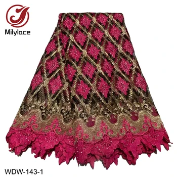 

Nigerian Lace Fabrics for Wedding 2019 French Embroidered Lace African Tulle Lace Fabric for Party Dress WDW-143
