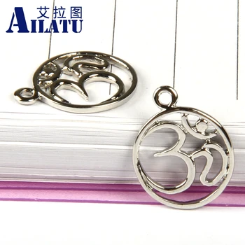

Ailatu 10pcs/lot 3D OM Charm made by Eletroplated Copper Fit DIY Fashion Bracelets or Necklace Jewelry