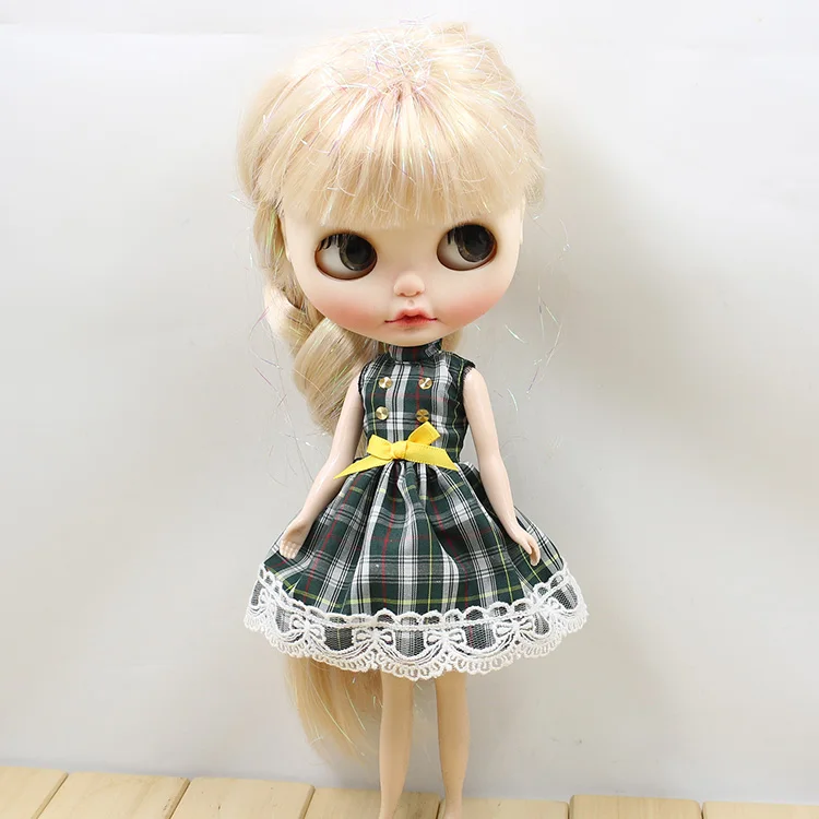 Blyth Doll ледяное Платье зеленое платье наряд