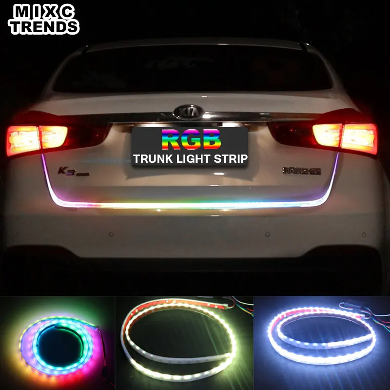 MIXC TRENDS NEW 120CM Car Tailgate Turning Signal Light Bar RGB LED