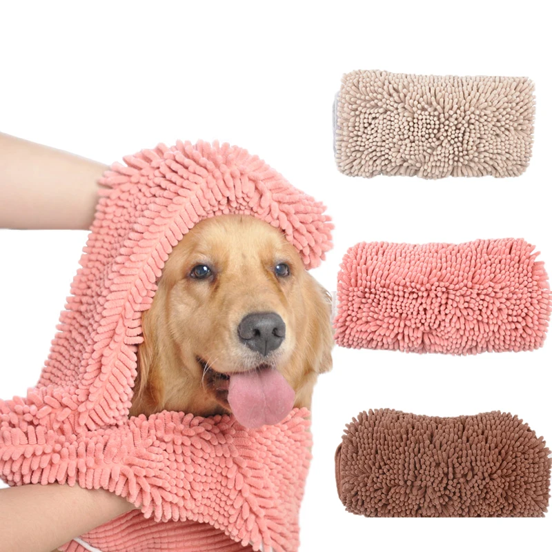 Cute Pet Absorbing Towel Super Water Absorption Dog Bathing Towels High