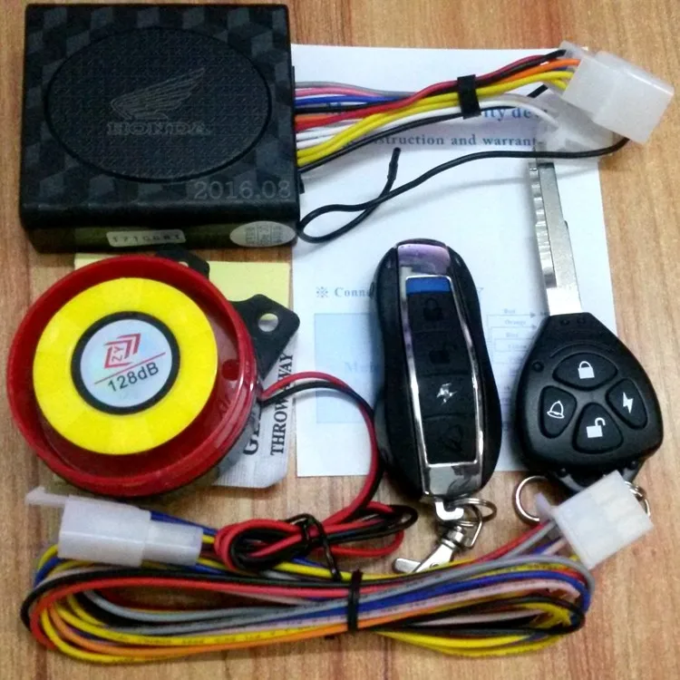 Motorcycle Alarm Anti Theft System Key Alarm Remote
