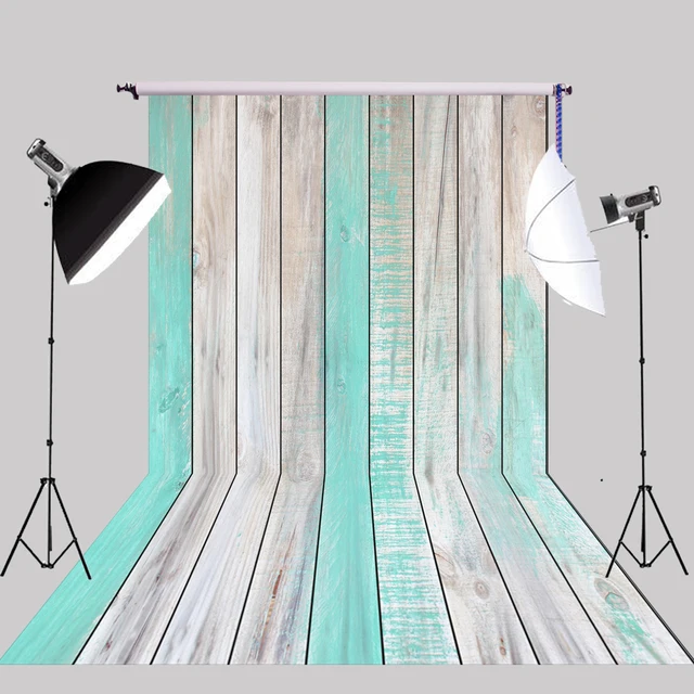Aliexpress Com Buy Vintage Light Green Wooden Floor Backdrop Baby