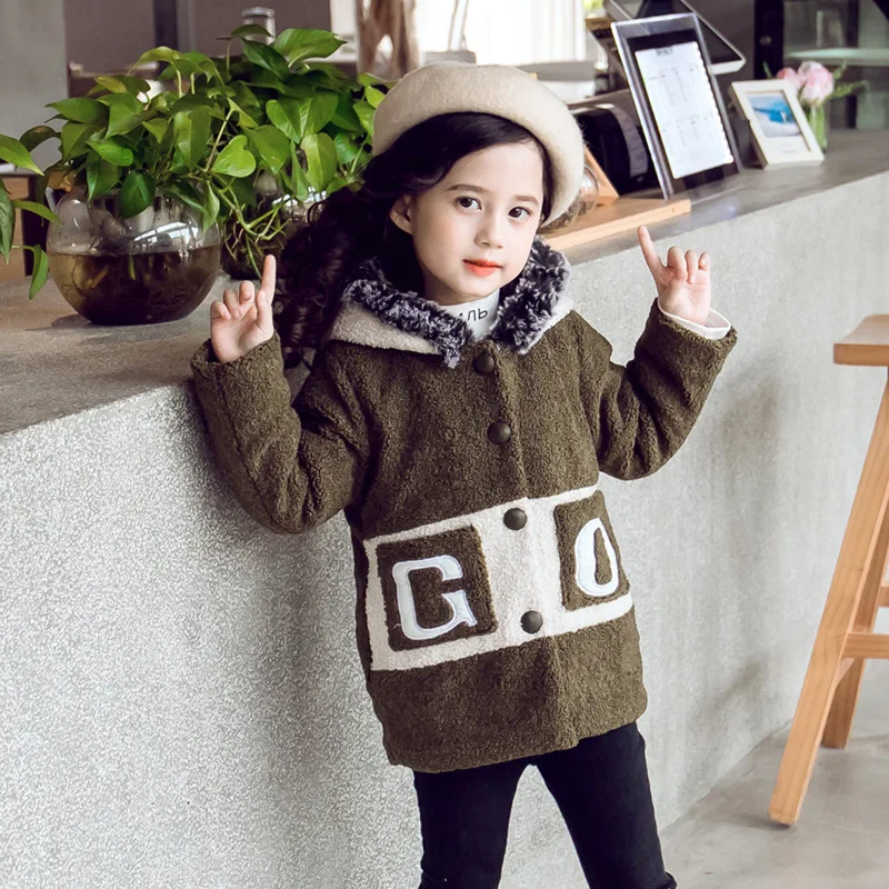 

Korean Fashion Girl Western Style Winter 2018 New Pattern Increase Thickening Embroidered Lamb Hat Loose Coat Jacket