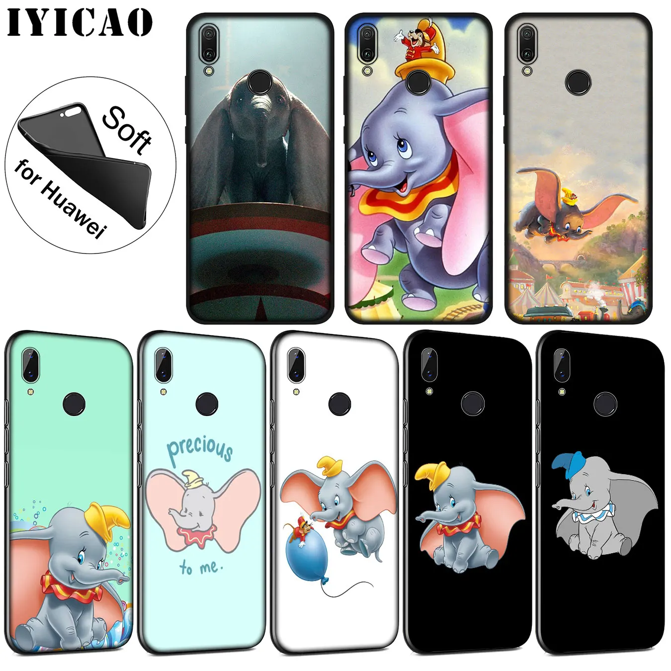 Забавный Мягкий силиконовый чехол IYICAO для Huawei P30 P20 Pro P10 P9 P8 Lite Mini 2017 2016 P smart Z 2019 |