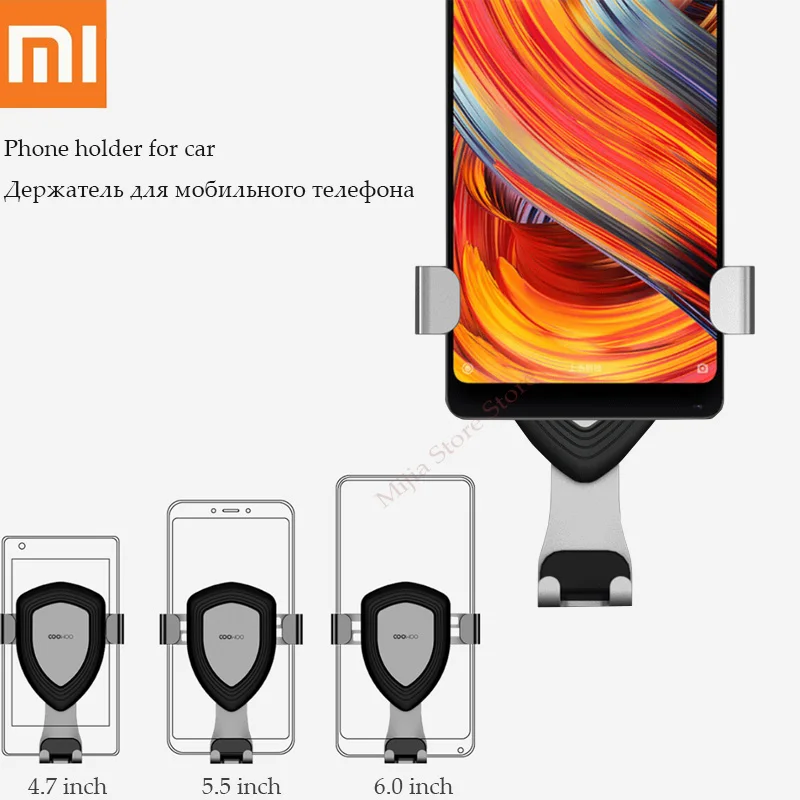 

Original Xiaomi Mijia COOWOO Smart Car Bracket With Gravity Sensor One-handed Operation Multi-device Compatible Phone Holder H30