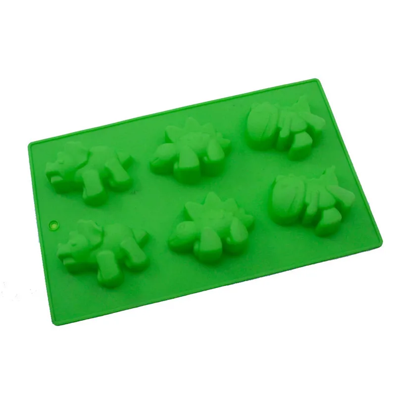 Cute Dinosaur Shape Silicone Cake Molds 3D Animal Dinosaur Form Sugar Fondant Soap Jelly Pudding Moulds Cake Decorating Tools3
