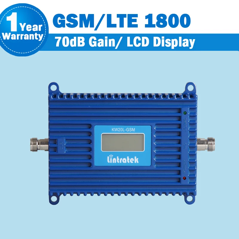 LCD Display 70dB Gain GSM 4G LTE 1800 mHz Cell Phone Signal Repeater DCS 1800 Mobile