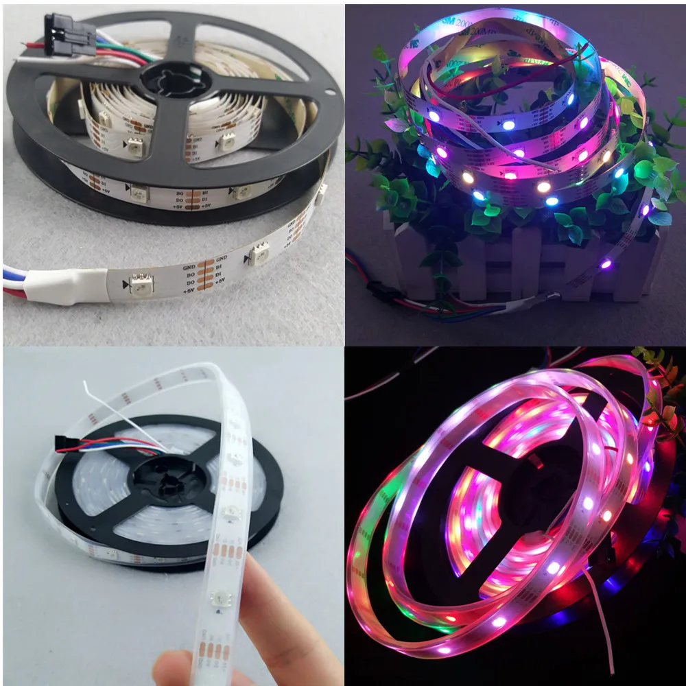 

YIYANG DC5V WS2813b Individually Addressable RGB LED Pixel Strip 30 60 144leds/m Dual-signal wire 2811 ws2812b Upgraded Version