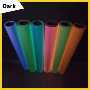 

DIY T-Shirt Iron On Heat Transfer Vinyl Glow in the dark Colorful Vinyl Film 0.5x1.2m(20''x47.24'')