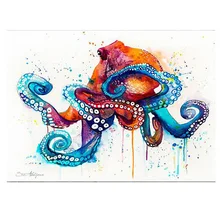 Осьминог Алмазная картина рыба индивидуальное фото Алмазная вышивка полная Алмазная вышивка Алмазные Стразы ZP-918
