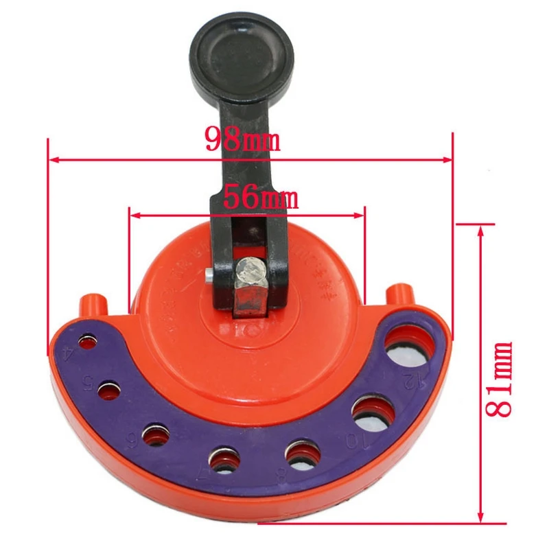 4-12mm Drill Diamond Locator Bit Tile Glass Positioner Hole Saw Core Bit Guide Vacuum Base Sucker Tile Glass Openings Locator