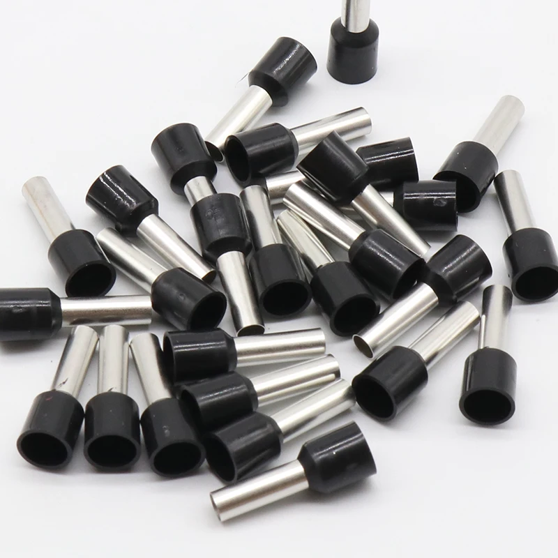 E6012 Tube insulating terminals 6MM2 100PCS/Pack Cable Wire Connector Insulating Crimp Terminal Insulated Connector E-