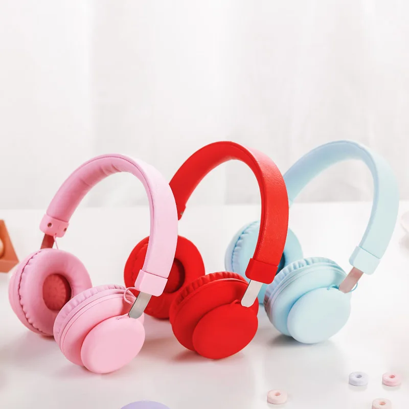 Модные розовые золотые беспроводные Bluetooth наушники, милые наушники с микрофоном, Bluetooth наушники для женщин, девочек, детей