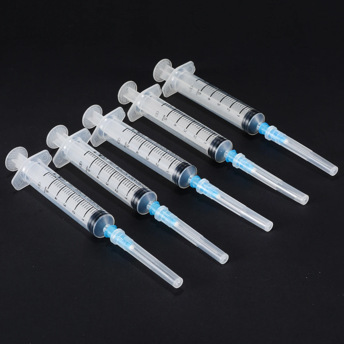 5 Set Blunt Tip Syringe 5ml Blunt Tip Syringe Plastic Syringe with Blunt End Tip Needle And Storage Cap For Glue Various Gels