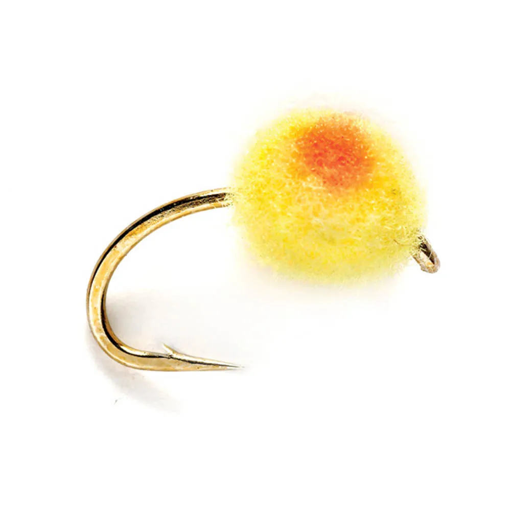 6pcs Aventik Egg Yellow Tangerine Flies Dry Trout Fly Flies Various 