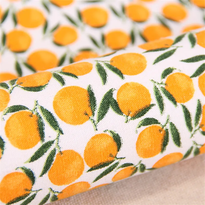 Terylene cotton printed orange canvas fabricin Fabric from Home