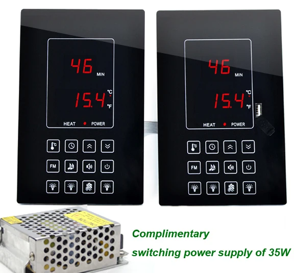 

LED Infrared Steam Sauna Room System Control with 30A Relay parallel outputs