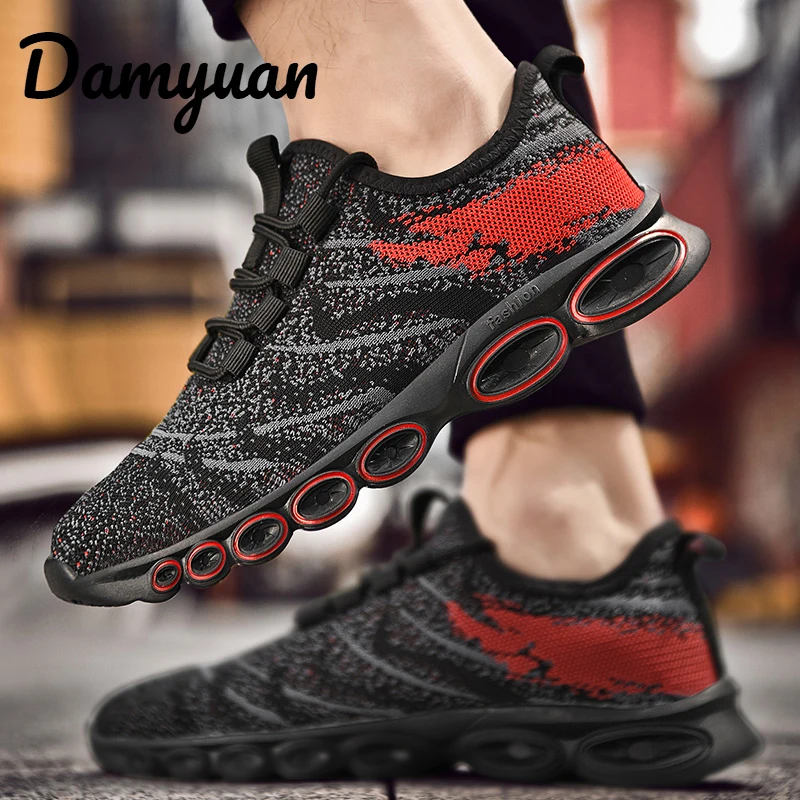 

Damyuan Fashionable men's breathable heat dissipating flying weaving sports portable and recreational walking breathable shoes