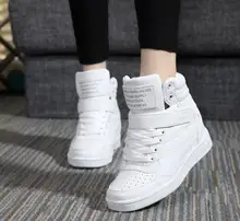 2016 hot spring autumn short boots women high heels shoes casual shoes height increase wedge mixed color