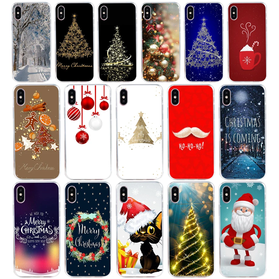 93Sd Merry Christmas Gift Custodia Morbida In Silicone Tpu Cover Per Iphone 5 5S Se X Xr Xs Max Case