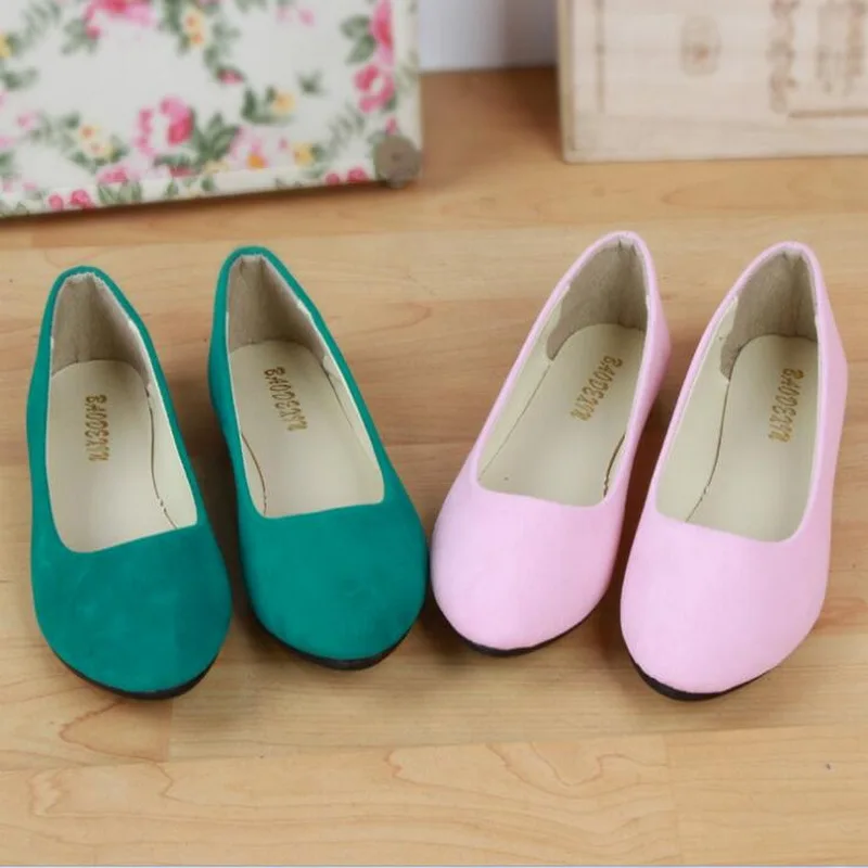 2023 spring autumn women's shoes flat shoes sweet multi-color working shoes foreign trade large size women's blue shoes  35-43