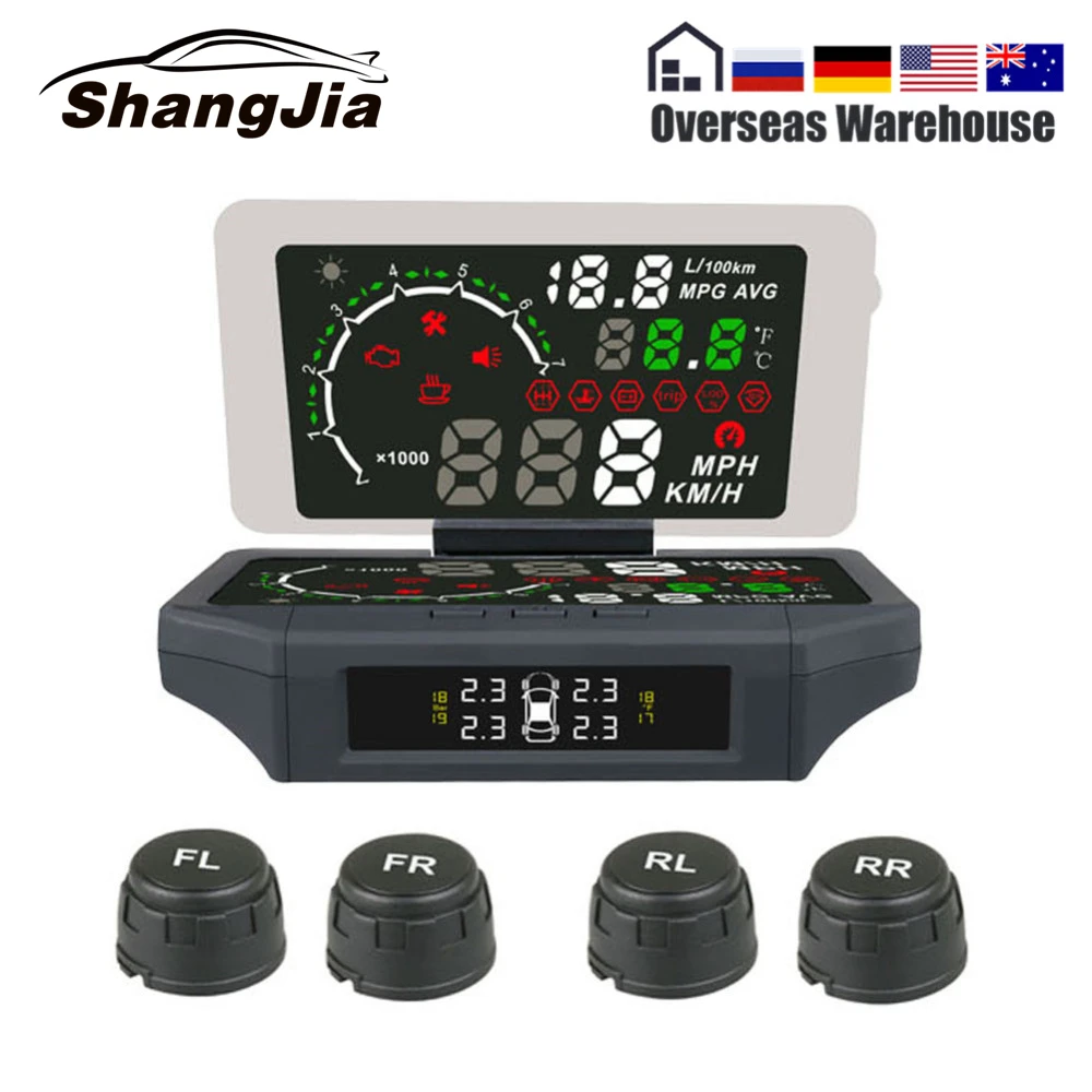 AUTOOL X360 HUD Дисплей TPMS OBD 2 интеллектуальная тележка скорость двигателя напряжение