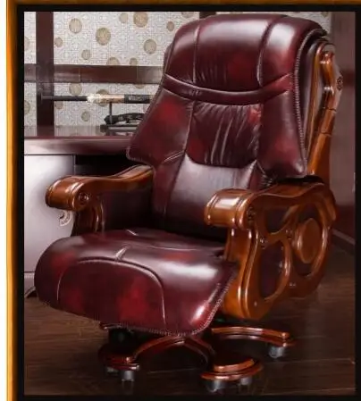 Роскошное кресло босс кожа может лежать высокий класс стул коровья кожа утолщение массажное кресло для офиса поворотный стул - Цвет: 04