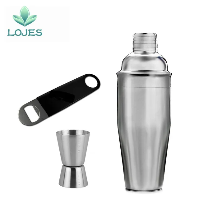 

550ml Stainless Steel Professional Bartender Cocktail Shaker Kit with Mixer Jigger Opener Barware Tools