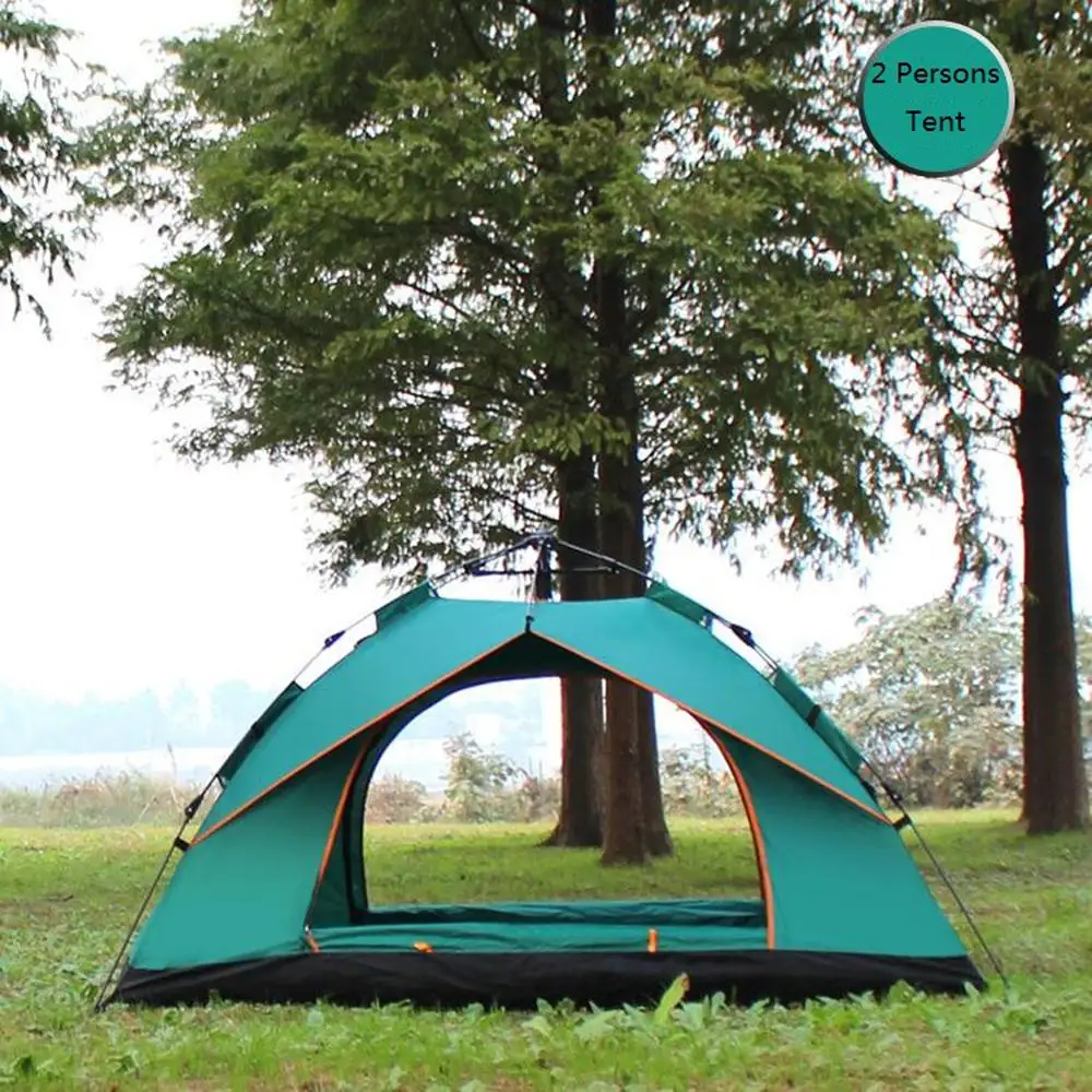 

2 Person Camping Tent Hydraulic Automatic Instant Tent Outdoor Double layer Waterproof Camping Tent, 210x140x110 cm