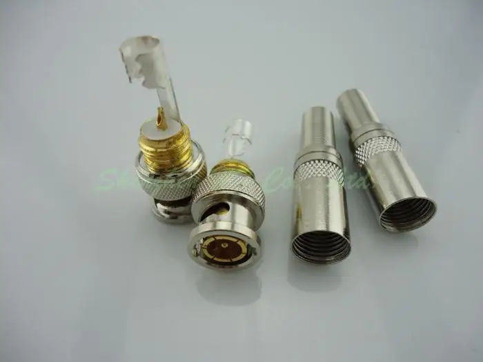 

100pcs surveillance Male BNC Connector plug for Twist-on Coaxial RG59 Cable for CCTV Camera Accessories Security System