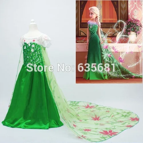 vestido verde anna frozen