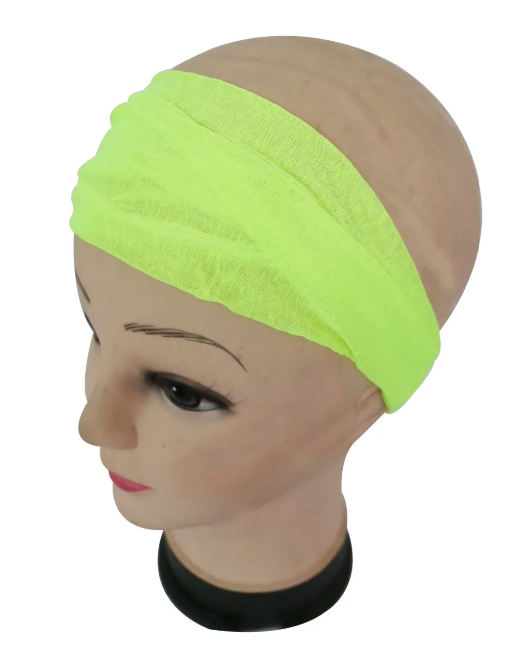 2017 New Fashionable Neon Yellow White Mesh Headband Headwear For Women