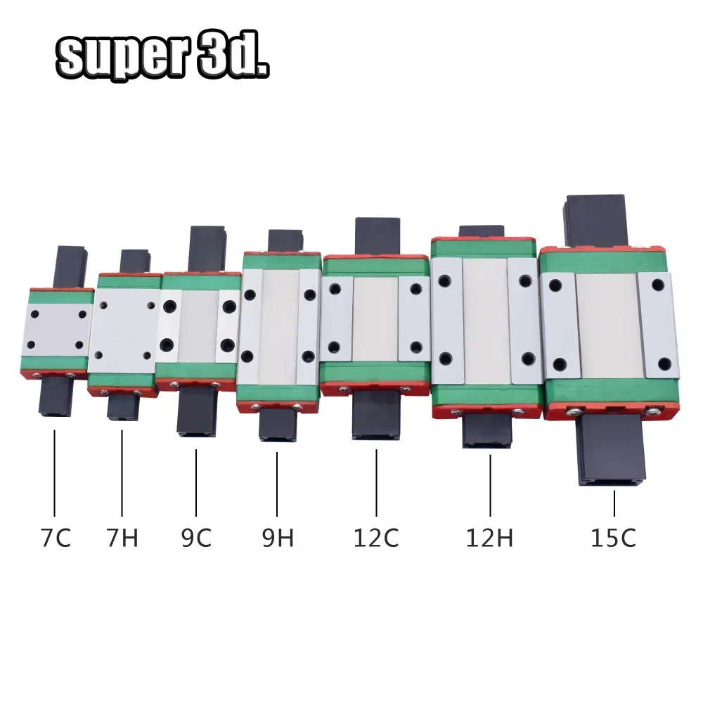 

2pcs MGN12C MGN12H linear bearing sliding block For MGN12C 12mm linear guide 3D Printer CNC XYZ DIY Parts