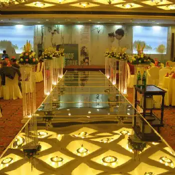 Wholesale 1.2X50 Meter Wedding Mirror Carpet Bi-sided Silver T Stage Carpet Runner For Wedding Party Banquet 0.12mm Thickness