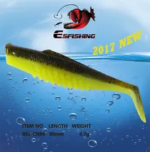 "6шт 8см/4.7 г Esfishing 2017 Новый каннибалов 3"" мягкий пластик рыболовные приманки Исогд Artificiais Рыбалка Leurre Soupleбыл Шад силиконовые приманки"