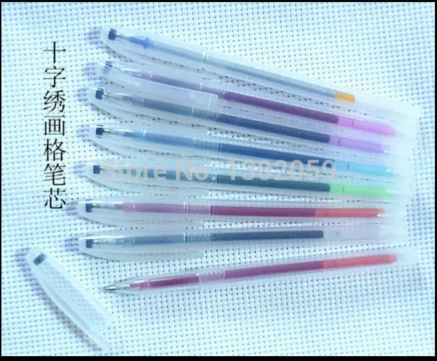 

8 Colors Available Embroidery Cross Stitch Water Soluble Pen Hydrotropic Refill---100 Full Sets--Free Shipping